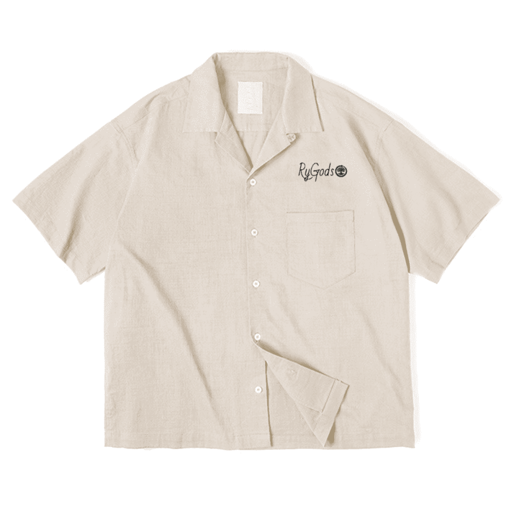 Cuban Collar Short-sleeve Shirt