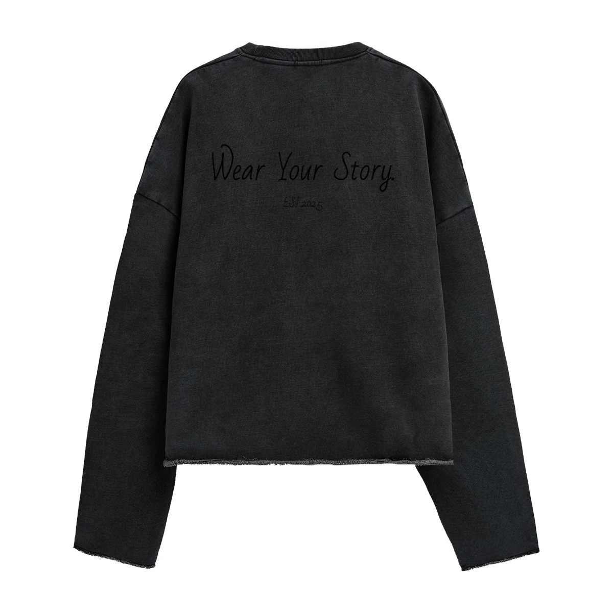 440GSM Unisex Washed Cropped Sweatshirt