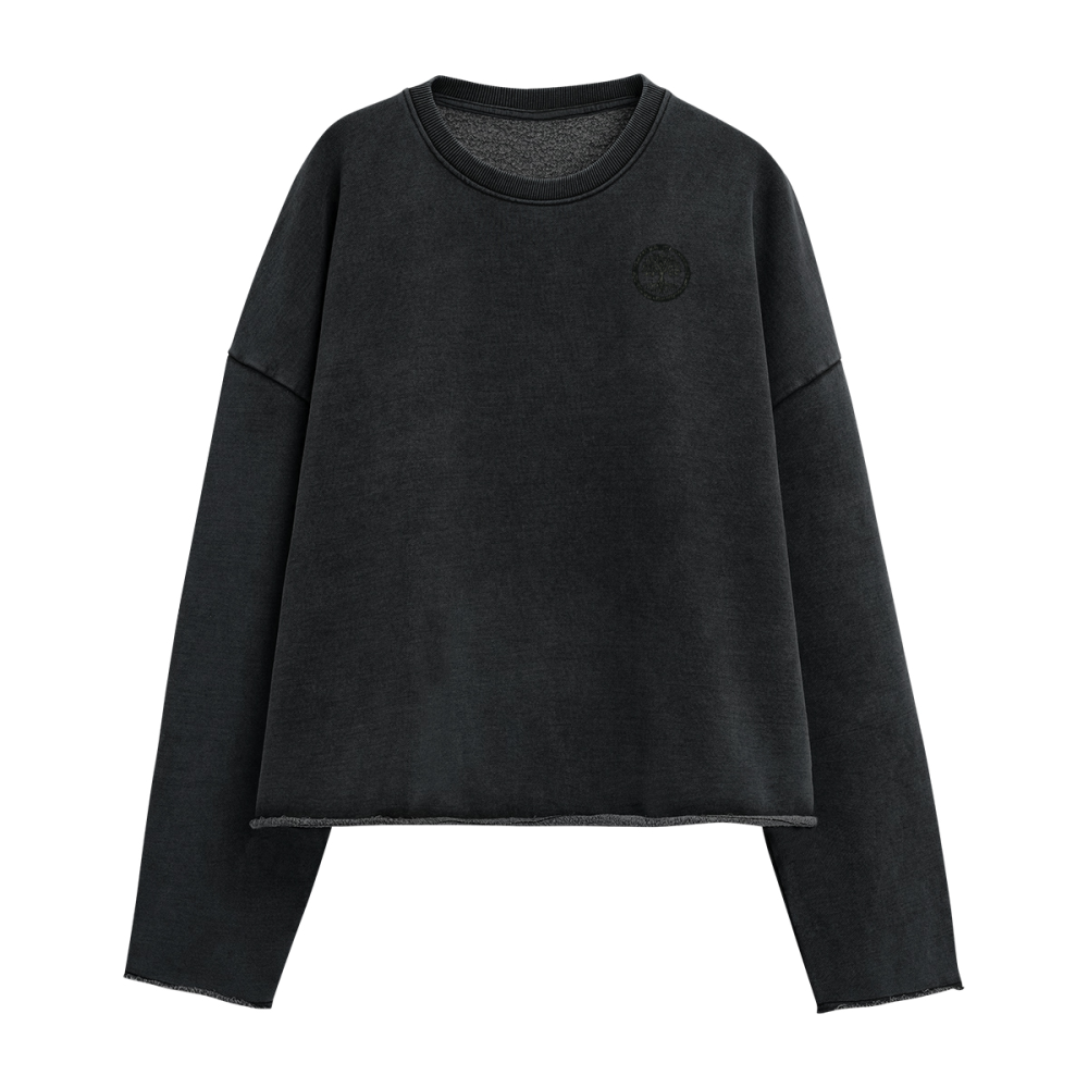 440GSM Unisex Washed Cropped Sweatshirt