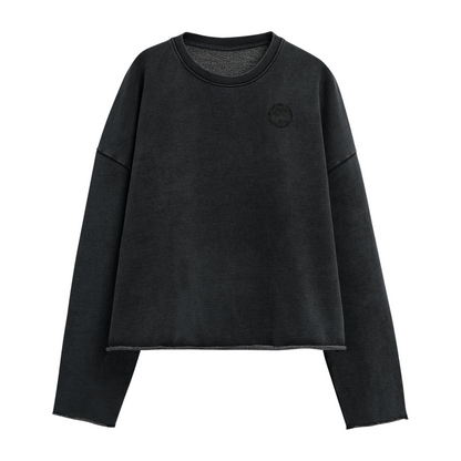 440GSM Unisex Washed Cropped Sweatshirt