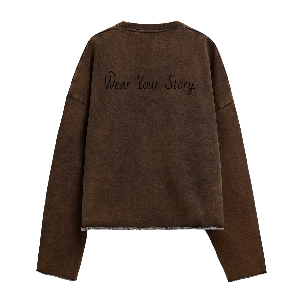 440GSM Unisex Washed Cropped Sweatshirt