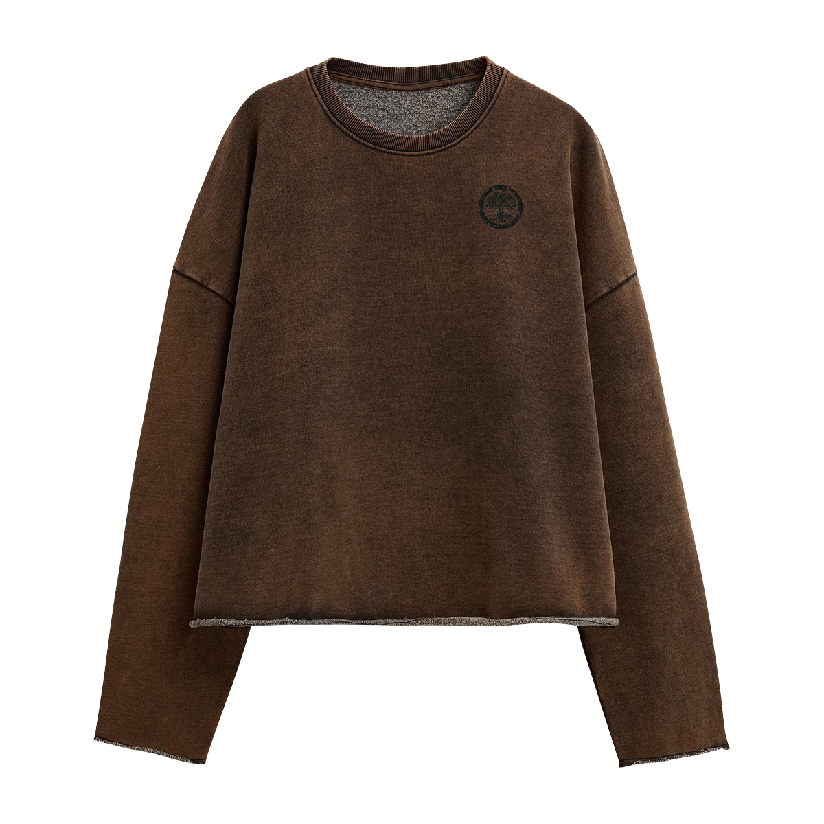 440GSM Unisex Washed Cropped Sweatshirt