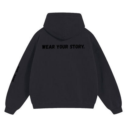 Bold Unisex Cropped Drop Shoulder Heavyweight Oversized Hoodie(460GSM)