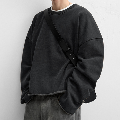 440GSM Unisex Washed Cropped Sweatshirt